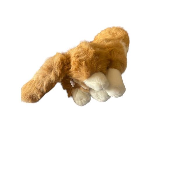 American Wego Toy White & Tan 13" Sitting Maltese Cat Plush Stuffed Animal - Picture 7 of 14